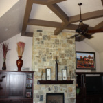 Living Room's Full Height Fireplace (Waterstone)